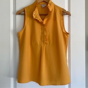 Golden Yellow J.Crew Ruffle Blouse